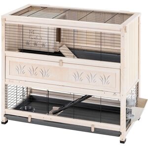 Ferplast Cottage Cage pour Lapins - 2 Niveaux, Bois, Blanc, Intérieur - Publicité Ferplast Cottage Cage pour Lapins - 2 Niveaux, Bois, Blanc, Intérieur - Publicité