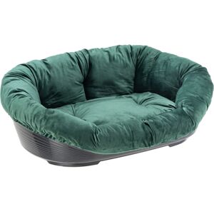 Housse de canapé en velours vert Ferplast pour panier pour chien Siesta Deluxe - Taille 6 Housse de canapé en velours vert Ferplast pour panier pour chien Siesta Deluxe - Taille 6