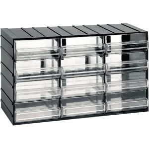 ARTPLAST Modułowa plastikowa szafka na przechowywanie - 12 przezroczystych szuflad - 382x148x230mm ARTPLAST Modułowa plastikowa szafka na przechowywanie - 12 przezroczystych szuflad - 382x148x230mm