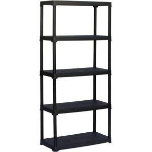 ARTPLAST Scaffale resistente - 5 Ripiani - Nero - 80x40x176cm ARTPLAST Scaffale resistente - 5 Ripiani - Nero - 80x40x176cm