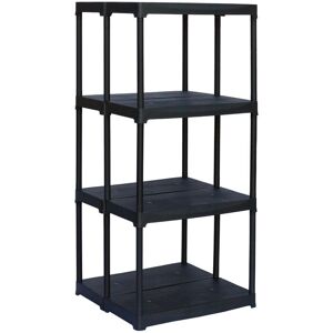 ArtPlast Leichtes Modulares Regal - Schwarz - 4 Ebenen ArtPlast Leichtes Modulares Regal - Schwarz - 4 Ebenen