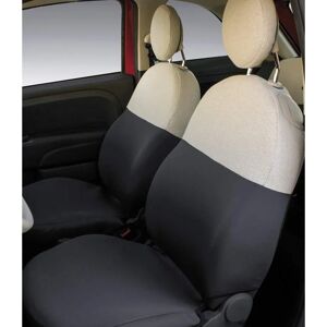 Cora Fiat 500 Sitzbezüge - Vorderseite Grau/Creme Cora Fiat 500 Sitzbezüge - Vorderseite Grau/Creme