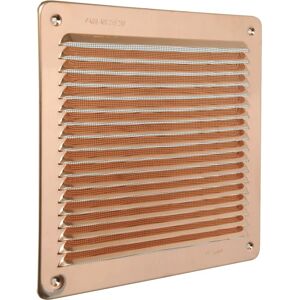 Copper ventilation grille - 228x228mm with mesh - Airflow 210cm² Copper ventilation grille - 228x228mm with mesh - Airflow 210cm²