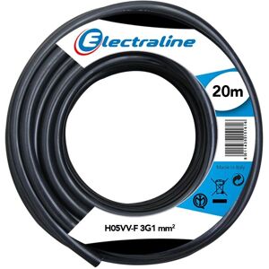 ELECTRALINE 11705 H05VV-F 3G1.0mm2 20m Czarny Kabel ELECTRALINE 11705 H05VV-F 3G1.0mm2 20m Czarny Kabel