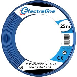 Electraline 13092 Câble Unipolaire Bleu 1.5mm² - Câble électrique Electraline 13092 Câble Unipolaire Bleu 1.5mm² - Câble électrique