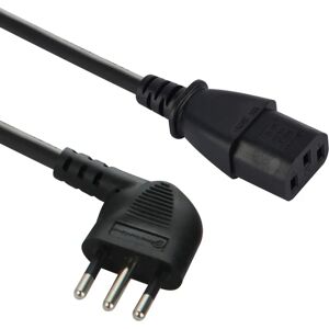 ELECTRALINE 46003 Cavo di alimentazione - Spina italiana, C13, 10A, 1,8m, Nero ELECTRALINE 46003 Cavo di alimentazione - Spina italiana, C13, 10A, 1,8m, Nero