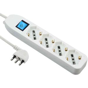 Electraline 62069 Listwa zasilająca z 4 gniazdami - Biała Electraline 62069 Listwa zasilająca z 4 gniazdami - Biała