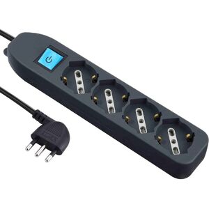 Electraline 62073 Przedłużacz 4 Gniazda Włącznik 1,5m Czarny Electraline 62073 Przedłużacz 4 Gniazda Włącznik 1,5m Czarny