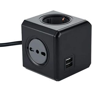 ELECTRALINE 62099 Power Strip - 2 USB, 2 Schuko, Italian Socket ELECTRALINE 62099 Power Strip - 2 USB, 2 Schuko, Italian Socket
