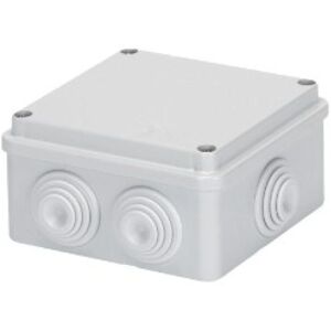GEWISS GW44004 Gray Wall-Mount Junction Box with 6 Pass-Through Holes - Electrical GEWISS GW44004 Gray Wall-Mount Junction Box with 6 Pass-Through Holes - Electrical