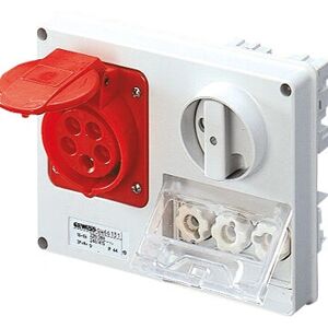 Caja de enchufe Gewiss GW66131 - IP44 16A Horizontal Caja de enchufe Gewiss GW66131 - IP44 16A Horizontal