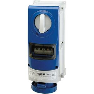 Gewiss GW66977 Outlet Box - IP66, Blue, Mechanical Lock Gewiss GW66977 Outlet Box - IP66, Blue, Mechanical Lock