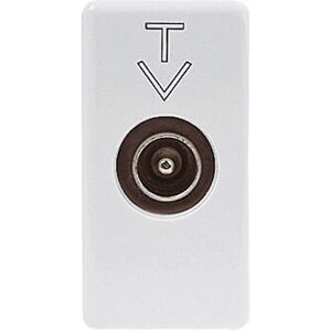 Presa coassiale Gewiss GW20382 Bianca - Passante Presa coassiale Gewiss GW20382 Bianca - Passante