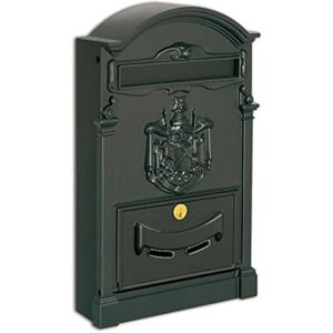 Boîte aux lettres murale ALUBOX en fonte et aluminium - 41cm H x 26cm L x 9cm P - Extérieur avec serrure - Publicité Boîte aux lettres murale ALUBOX en fonte et aluminium - 41cm H x 26cm L x 9cm P - Extérieur avec serrure - Publicité