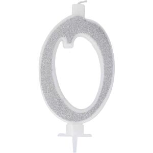 Graziano - Candelina Compleanno 0 - 0 - Zilver Glitters - Candle Graziano - Candelina Compleanno 0 - 0 - Zilver Glitters - Candle