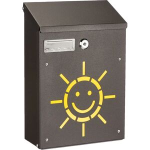 Vigor - Cassetta postale in acciaio nero con chiusura - Design moderno - Sportello lettere Vigor - Cassetta postale in acciaio nero con chiusura - Design moderno - Sportello lettere