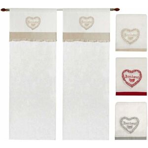 Emmevi - Cuore Quadretti Grigio - 60x150 cm - Curtains Emmevi - Cuore Quadretti Grigio - 60x150 cm - Curtains