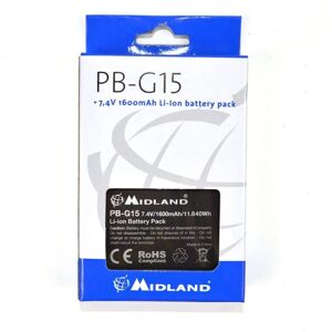 Midland G15 G18 Lithium-Ion Batterie - 1600mAh - Wiederaufladbar Midland G15 G18 Lithium-Ion Batterie - 1600mAh - Wiederaufladbar
