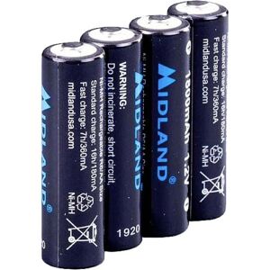 Pile Midland pour talkies-walkies 1.2V 1800mAh - Publicité Pile Midland pour talkies-walkies 1.2V 1800mAh - Publicité