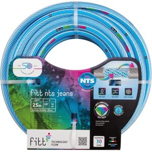 FITT - Nts Jeans 5/8 (15 mm) 25 m - Manguera Azul para Riego de Jardín - Resistente y Flexible FITT - Nts Jeans 5/8 (15 mm) 25 m - Manguera Azul para Riego de Jardín - Resistente y Flexible