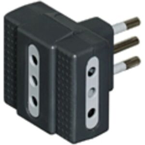 BTicino S3603G strömadapter - 3 uttag - Antracit BTicino S3603G strömadapter - 3 uttag - Antracit