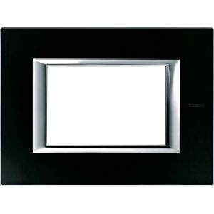 Placca da Parete in Vetro Nero Notte Bticino HA4803VNN Rettangolare 3 Moduli - Copertura Interruttore Placca da Parete in Vetro Nero Notte Bticino HA4803VNN Rettangolare 3 Moduli - Copertura Interruttore