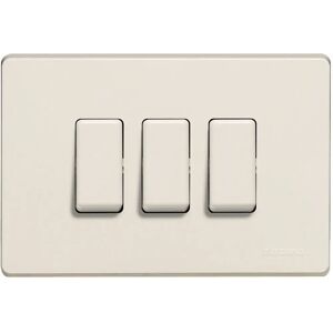 Bticino Placa em Resina Ivoire 3 Módulos - Switch Plate Bticino Placa em Resina Ivoire 3 Módulos - Switch Plate