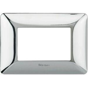 BTicino Am4803gcr - Schakelplaat met 3 modules in gepolijst chroom BTicino Am4803gcr - Schakelplaat met 3 modules in gepolijst chroom