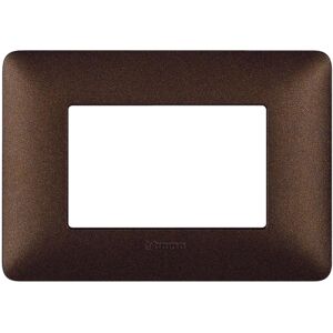 Placca da parete B-Ticino Matix - Marrone caffè - 3 moduli Placca da parete B-Ticino Matix - Marrone caffè - 3 moduli