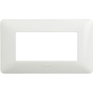 Placca bianca 4 moduli BTicino Matix - Interruttore elettrico Placca bianca 4 moduli BTicino Matix - Interruttore elettrico