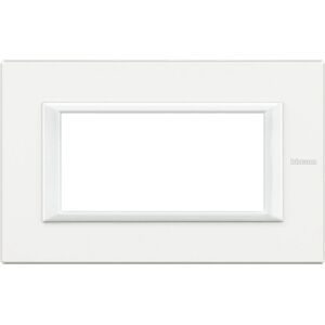 Bticino White Rectangular 4 Mod Wall Plate - Wall Plate/Switch Cover Bticino White Rectangular 4 Mod Wall Plate - Wall Plate/Switch Cover