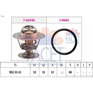 FACET Thermostaat - 78483 - Temperatuur 88°C - Auto-onderdeel FACET Thermostaat - 78483 - Temperatuur 88°C - Auto-onderdeel