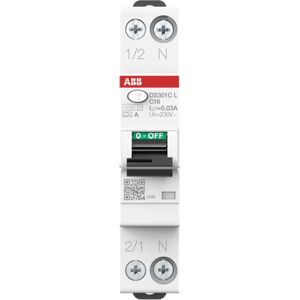 ABB DS301CLC16A30 Interruttore differenziale - 1P+N, 30mA, 4.5kA, Compatto ABB DS301CLC16A30 Interruttore differenziale - 1P+N, 30mA, 4.5kA, Compatto
