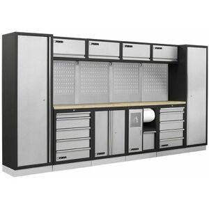 Fervi - A007B - Piano in acciaio - 4 armadi - Arredamento officina modulare Fervi - A007B - Piano in acciaio - 4 armadi - Arredamento officina modulare