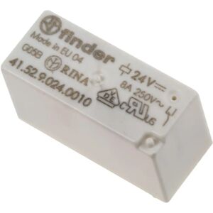 Finder 41.52.9.024.0010 24V Relay - DPDT, Low Profile, 8A Finder 41.52.9.024.0010 24V Relay - DPDT, Low Profile, 8A