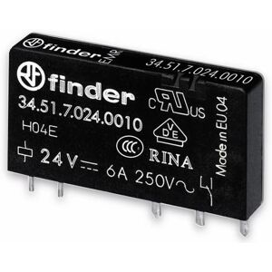Finder 34.51.7.024.0310 Relé PCB Delgado - 24V/DC, 6A, IP20 Finder 34.51.7.024.0310 Relé PCB Delgado - 24V/DC, 6A, IP20