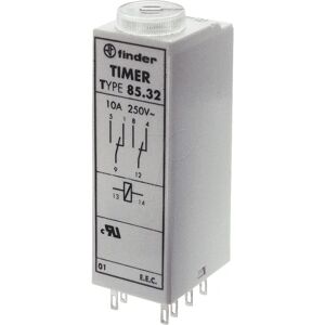 Finder 85 Series Multifunction Timer Relay 12V, 4PDT, 7A Finder 85 Series Multifunction Timer Relay 12V, 4PDT, 7A