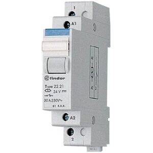 Finder 22.22.8.008.4000 Modular Relay - 8V AC, 20A, DPST-NO Finder 22.22.8.008.4000 Modular Relay - 8V AC, 20A, DPST-NO