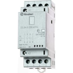 Finder 22.34.0.230.4320 Contacteur - 4 NO - 230 V/DC/AC Finder 22.34.0.230.4320 Contacteur - 4 NO - 230 V/DC/AC