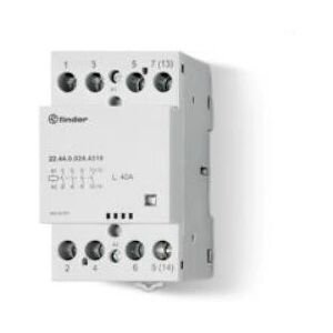 Finder 22.34.0.024.4720 Contactor - 3 NO, 1 NC, 24 V, 25A Finder 22.34.0.024.4720 Contactor - 3 NO, 1 NC, 24 V, 25A