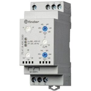 Finder 70.41.8.400.2030 3 Phase Network Monitoring Relay - Voltage & Phase Detection Finder 70.41.8.400.2030 3 Phase Network Monitoring Relay - Voltage & Phase Detection