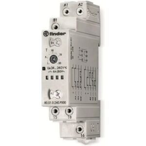 Finder Timerrelais - Multifunktional, 1 Wechsler, 0,1 s - 24 h Finder Timerrelais - Multifunktional, 1 Wechsler, 0,1 s - 24 h