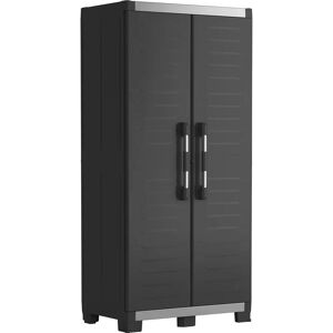 Armoire de rangement Keter XL - Noir et Argenté - Étagères réglables - Verrouillable - 188cm - Publicité Armoire de rangement Keter XL - Noir et Argenté - Étagères réglables - Verrouillable - 188cm - Publicité