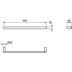 Barre de serviette ronde 600mm Silver Storm Ideal Standard - Publicité Barre de serviette ronde 600mm Silver Storm Ideal Standard - Publicité