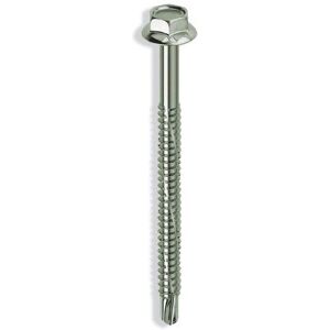 Mustad Chrombeschichtete Selbstbohrschraube - Sechskantkopf - 6,3x150mm Mustad Chrombeschichtete Selbstbohrschraube - Sechskantkopf - 6,3x150mm