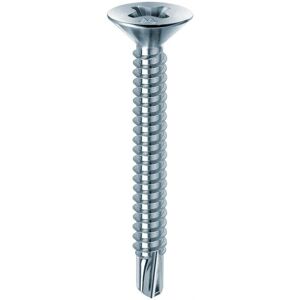 Tornillo autoperforante Mustad 3,9x38 mm - Zincado blanco - Metal y PVC Tornillo autoperforante Mustad 3,9x38 mm - Zincado blanco - Metal y PVC