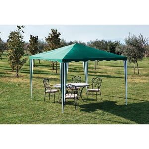Gazebo de acero de Homegarden con cubierta verde - 3x3m Gazebo de acero de Homegarden con cubierta verde - 3x3m