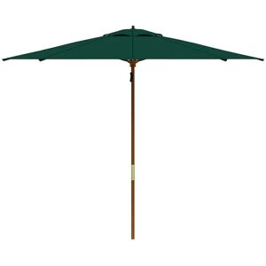 Ombrellone da giardino in legno Capaldo - 250cm Verde - Senza base Ombrellone da giardino in legno Capaldo - 250cm Verde - Senza base