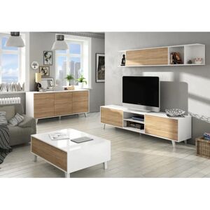 Kit de Muebles de Pared Zaiken - Blanco/Roble Kit de Muebles de Pared Zaiken - Blanco/Roble
