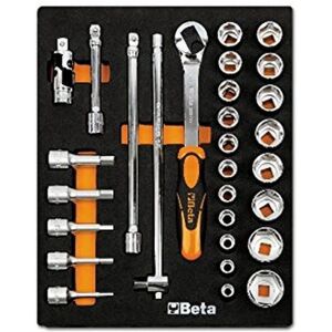Set de herramientas Beta M82 - 29 piezas en bandeja termoformada dura Set de herramientas Beta M82 - 29 piezas en bandeja termoformada dura